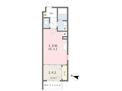 ルシエル氷室I(1LDK/3階)の間取り写真