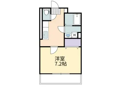 リヴェール9西条中央(1K/3階)の間取り写真