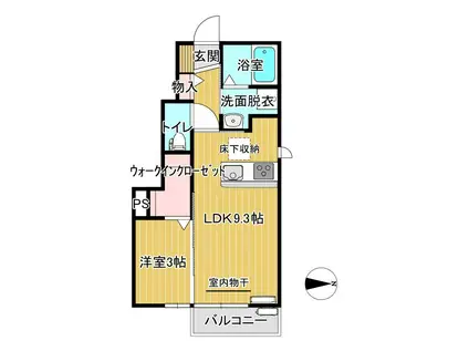 プロスパー(1LDK/1階)の間取り写真