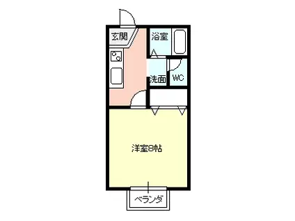 リ・カーヴ3(1K/3階)の間取り写真