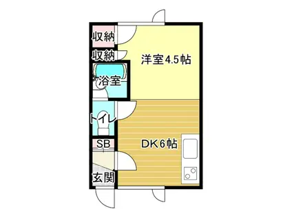 ブルーム深川3条(1DK/1階)の間取り写真