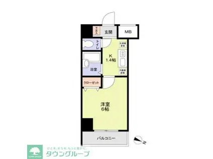 ロリエ笹塚(1K/3階)の間取り写真