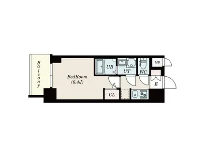 S-RESIDENCE熱田(1K/4階)の間取り写真