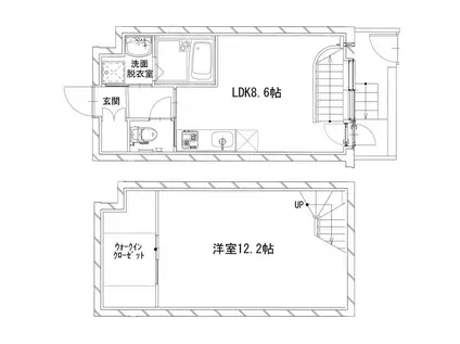 ATLAS COURT(1LDK/B1階)の間取り写真