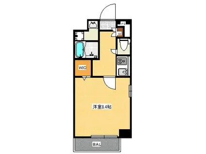 アストリア吉塚駅前(1K/2階)の間取り写真