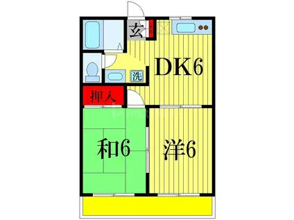 ハイツストーンリーク(2DK/1階)の間取り写真