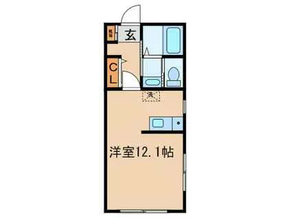 メゾン第10むさし(ワンルーム/2階)の間取り写真