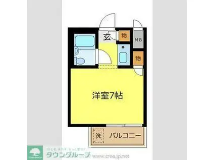 ロージエ朝霞台(ワンルーム/3階)の間取り写真