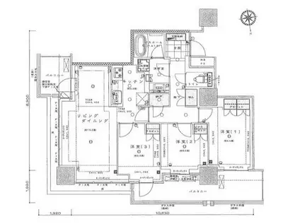 ライオンズタワー柏(3LDK/27階)の間取り写真