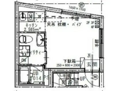 フィオーレ日暮里(ワンルーム/4階)の間取り写真