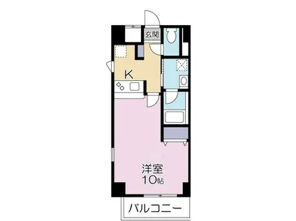 コントライ(1K/4階)の間取り写真