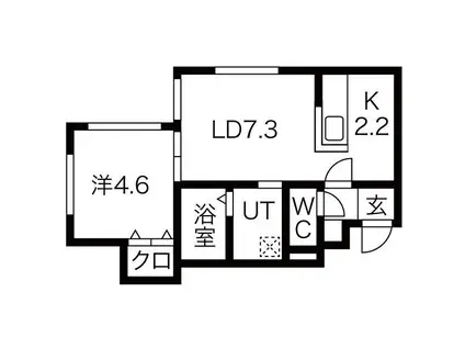 アンタレスL175(1LDK/4階)の間取り写真
