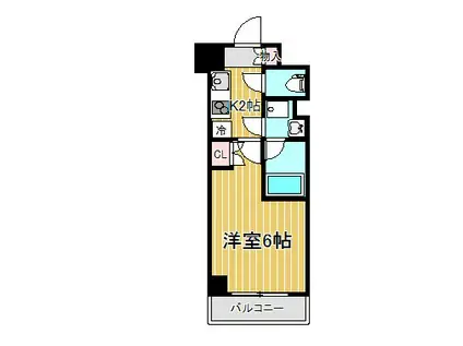 ハーモニーレジデンス武蔵小杉002(1K/7階)の間取り写真