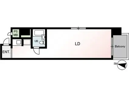 ネオハイツ天神(ワンルーム/8階)の間取り写真