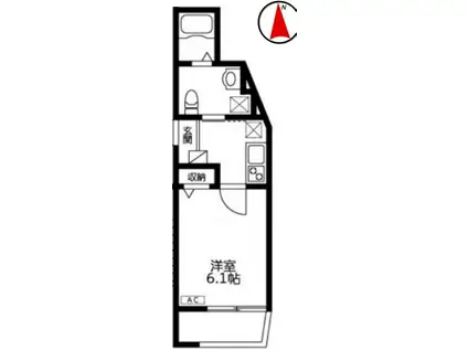 ウエストガーデン大和田101(1K/1階)の間取り写真