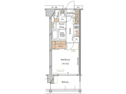 ブランシエスタ久が原(1K/3階)の間取り写真