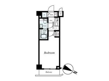 グリフィン・南蒲田アクトシティ(1K/6階)の間取り写真