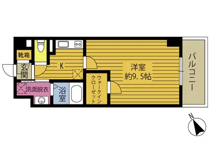 S-FORT大分寿町(1K/10階)の間取り写真