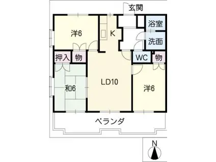 パラツォ(3LDK/1階)の間取り写真