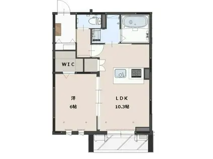 グラン・ルミエール(1LDK/2階)の間取り写真