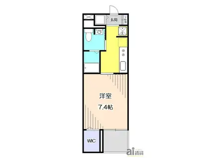 アビタシオンジェルメ(1K/3階)の間取り写真