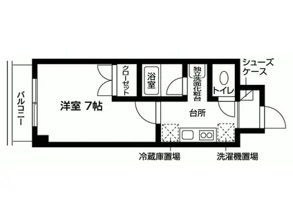ヴィータ ベッラ(1K/3階)の間取り写真