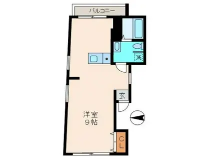 サンケンパレス府中宮西パ-ト3(ワンルーム/1階)の間取り写真