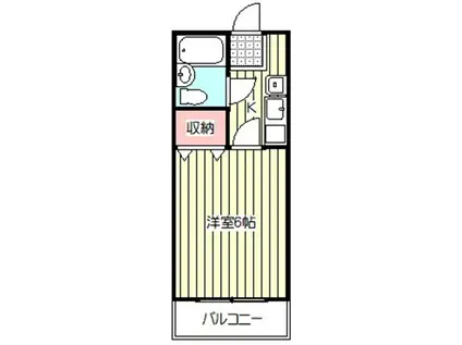グランハイム川口栄町(1K/2階)の間取り写真