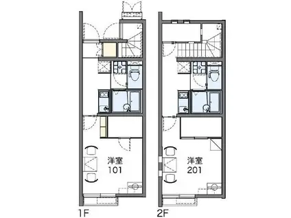 レオネクスト日吉原I(1K/2階)の間取り写真