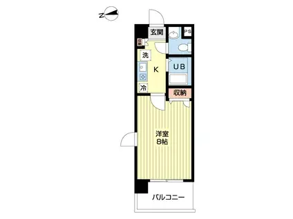 コンフォート湘南(1K/7階)の間取り写真