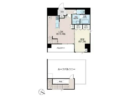 イゾラセレーナ目黒(1LDK/9階)の間取り写真