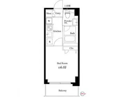 コートブランシェ(1K/3階)の間取り写真