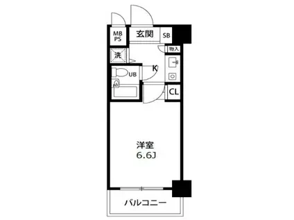 菱和パレス南大井(1K/10階)の間取り写真