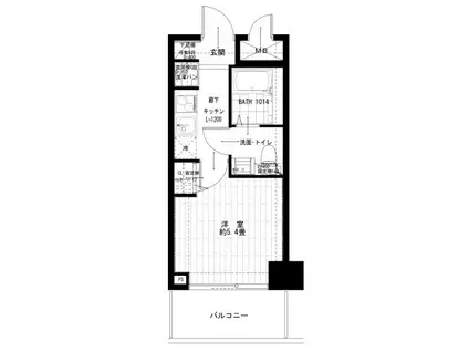 ナイスアーバン鶴見中央(1K/6階)の間取り写真