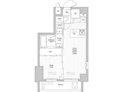 アジールコート蒲田(1LDK/6階)の間取り写真