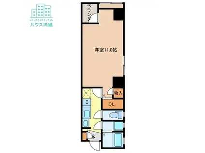 Jプレイス(1K/5階)の間取り写真