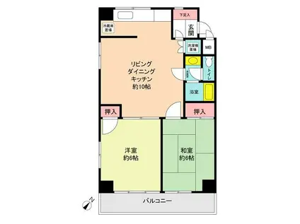 エクセル巣鴨(2LDK/2階)の間取り写真