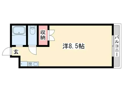 ルナTAKINO(ワンルーム/2階)の間取り写真