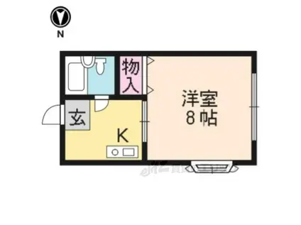 CASACORAGGIO(1K/2階)の間取り写真