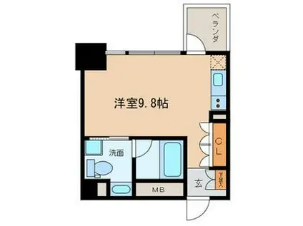 COZY名城公園(ワンルーム/8階)の間取り写真