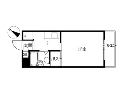 アプルネ・リブルマン(1K/3階)の間取り写真