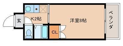 アルテハイム小倉(1K/5階)の間取り写真