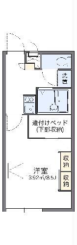 レオパレスKS(1K/1階)の間取り写真
