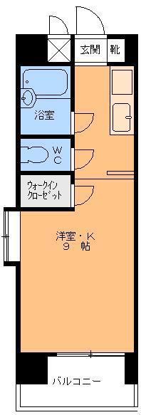 ガーデンハイツ緑町(ワンルーム/5階)の間取り写真