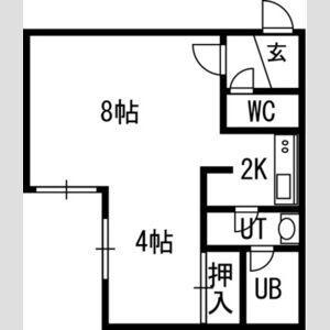 アーバンクラスタ元町I(1LDK/1階)の間取り写真