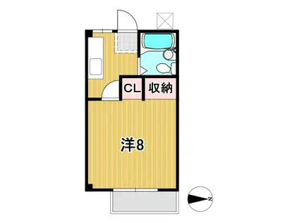 グリーンハイツ(1K/2階)の間取り写真