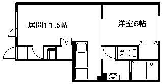 SKY TOWN(1LDK/1階)の間取り写真