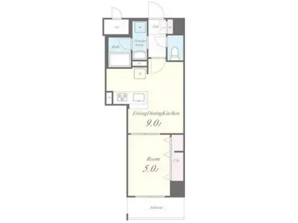 ラ グラシア四谷(1LDK/3階)の間取り写真