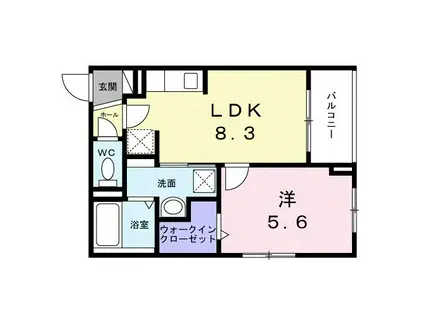 ラ ソワ(1LDK/1階)の間取り写真