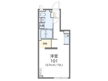 AU SOLEIL(ワンルーム/1階)の間取り写真